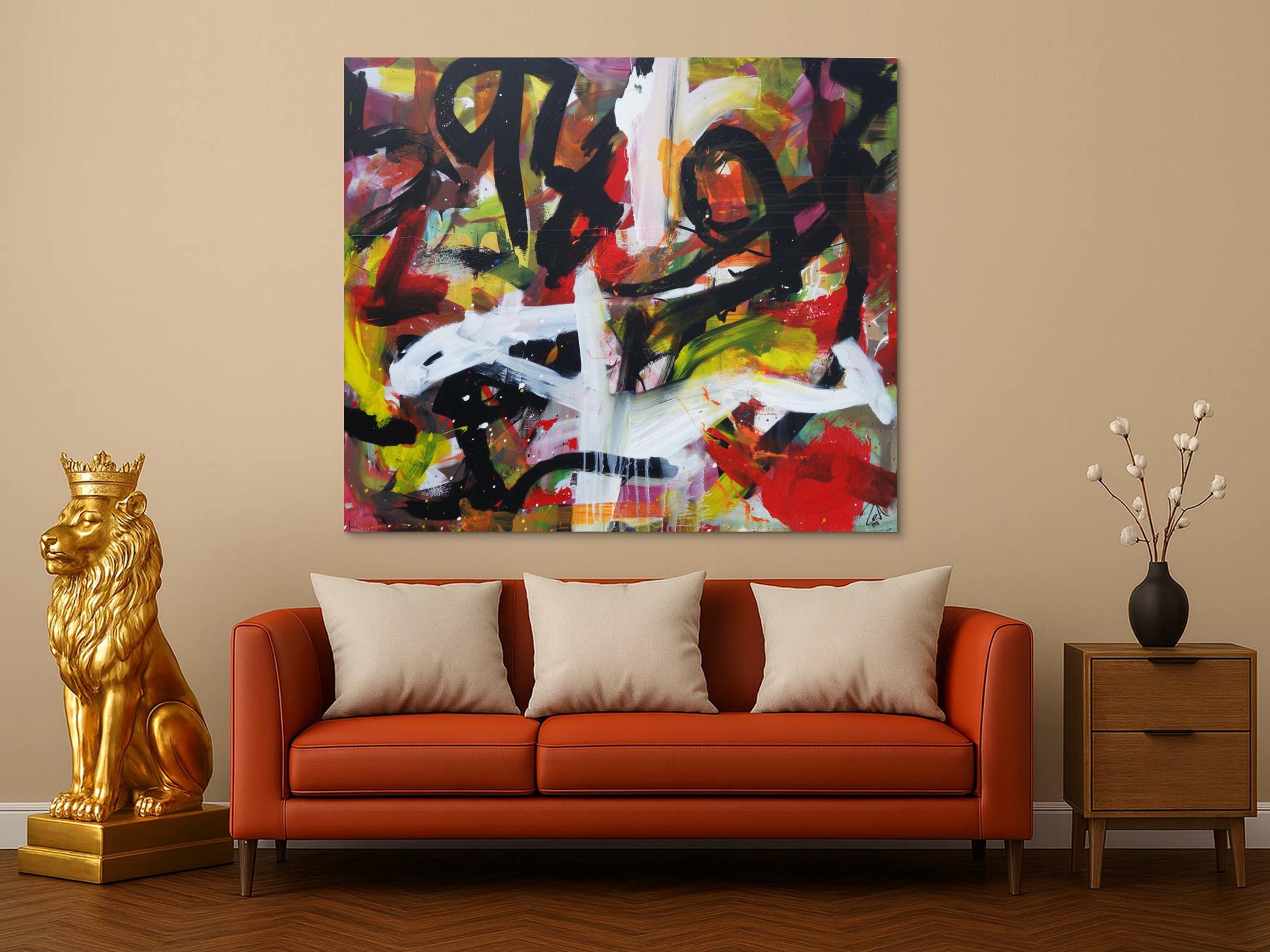 Modernes Gemälde abstrakter Expressionismus Informel handgemalt auf Leinwand Unikat