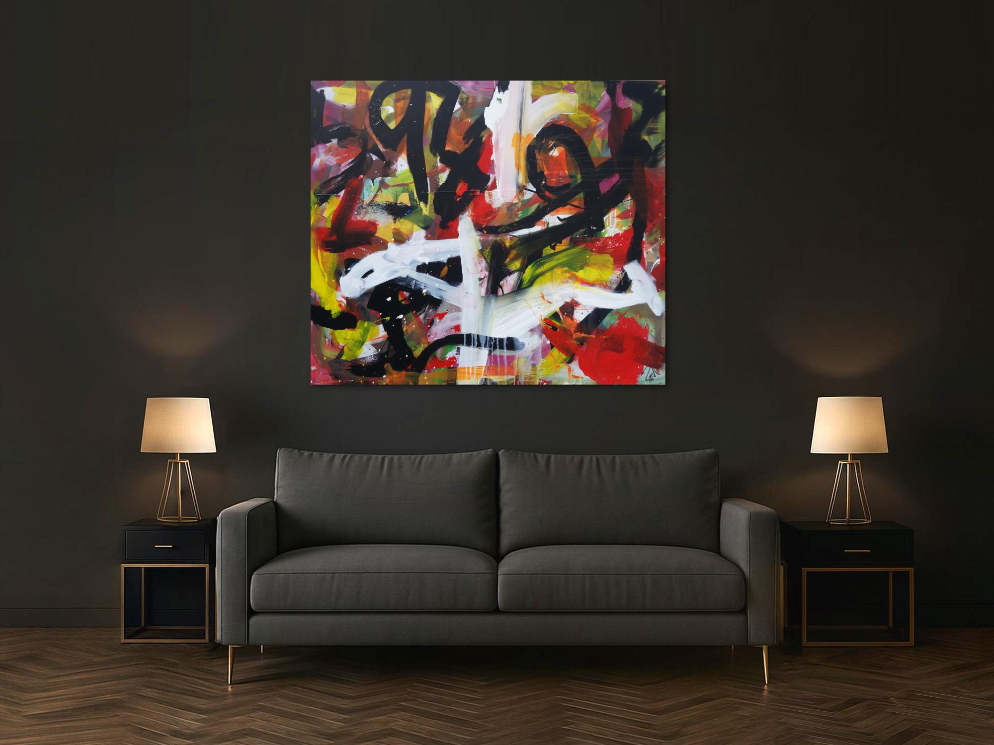 Modernes Gemälde abstrakter Expressionismus Informel handgemalt auf Leinwand Unikat