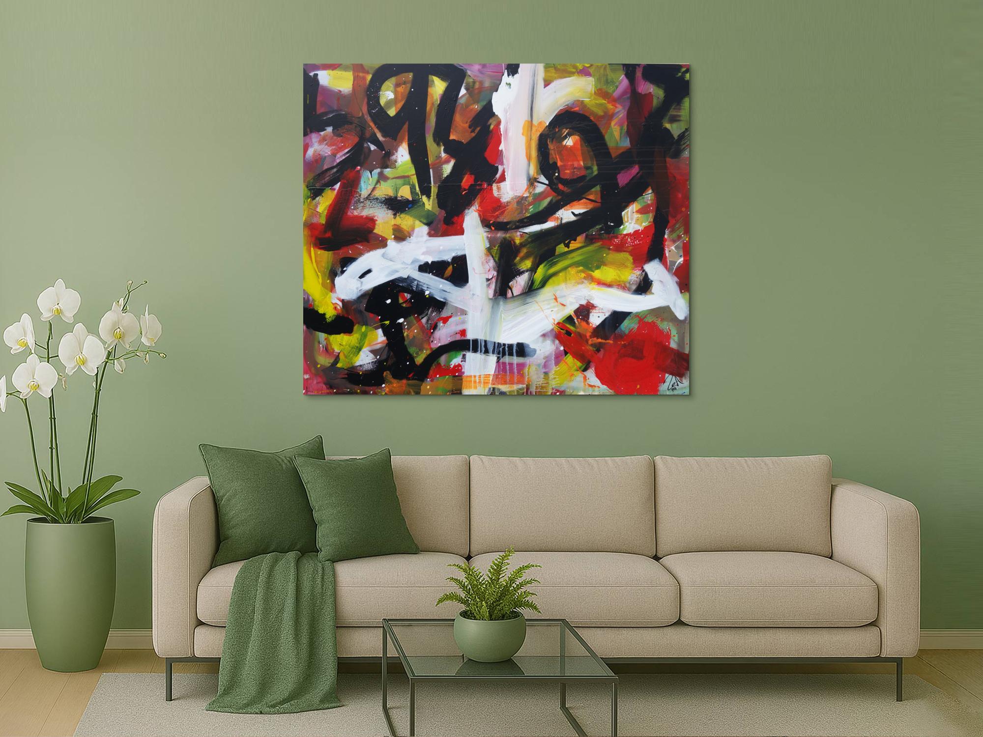 Modernes Gemälde abstrakter Expressionismus Informel handgemalt auf Leinwand Unikat