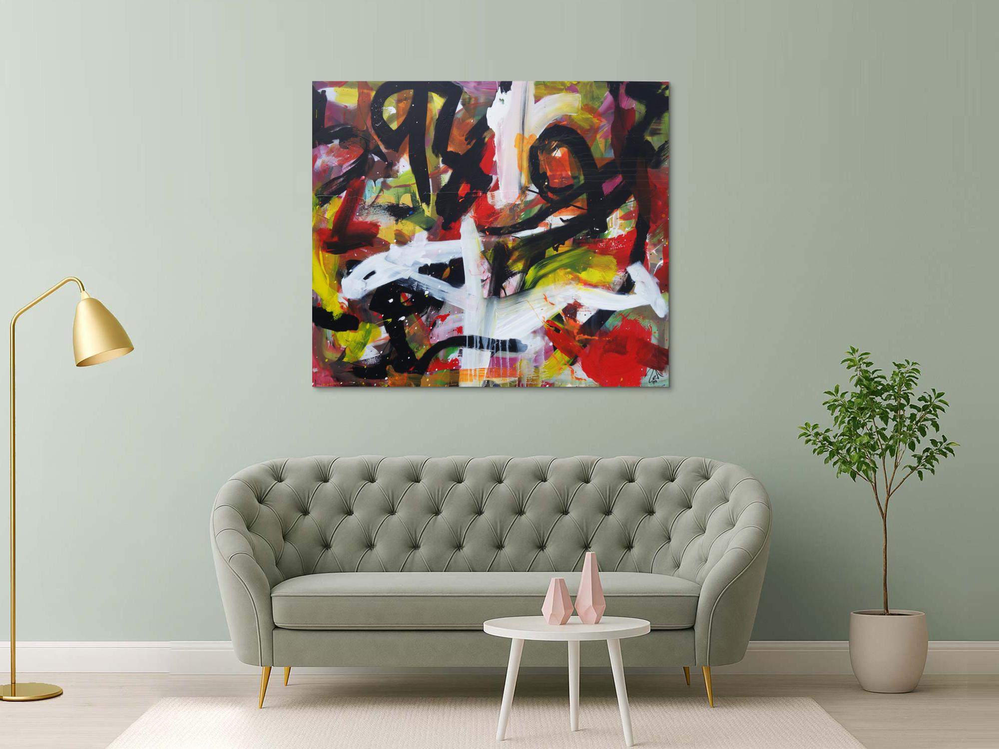 Modernes Gemälde abstrakter Expressionismus Informel handgemalt auf Leinwand Unikat