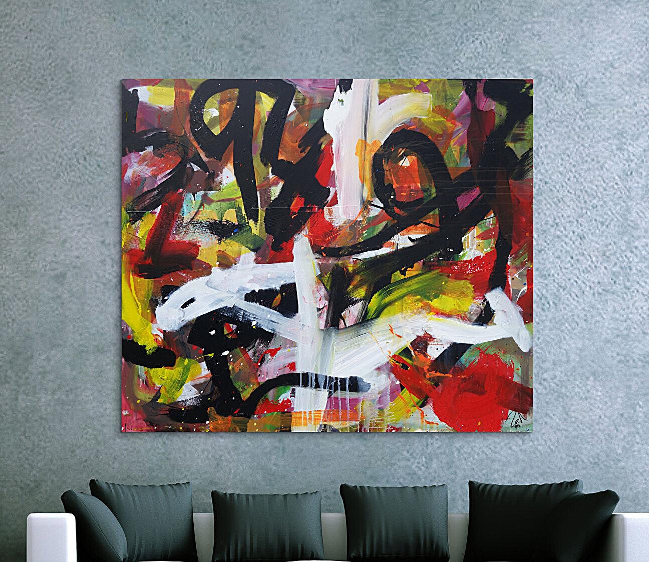 Modernes Gemälde abstrakter Expressionismus Informel handgemalt auf Leinwand Unikat
