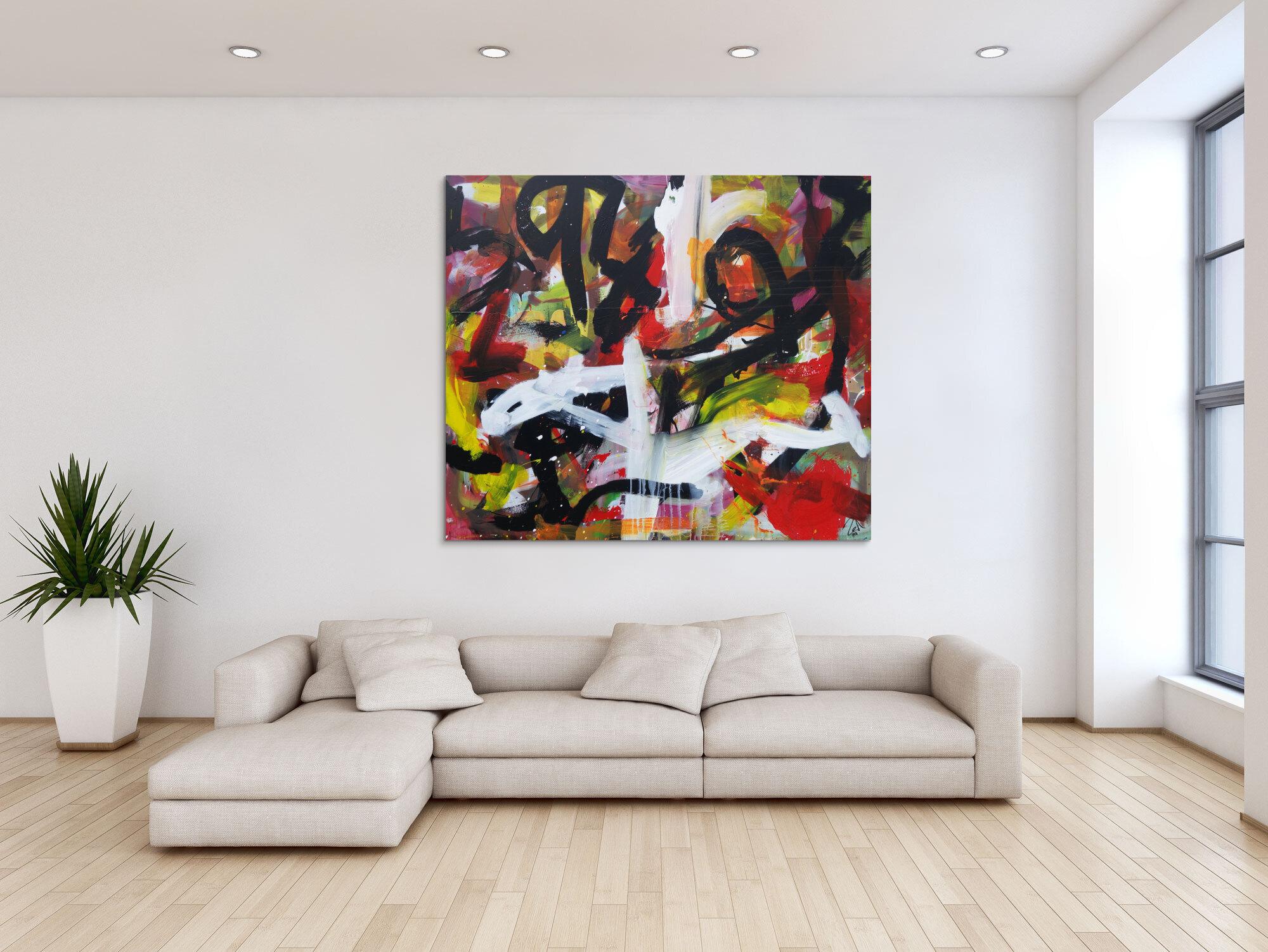 Modernes Gemälde abstrakter Expressionismus Informel handgemalt auf Leinwand Unikat