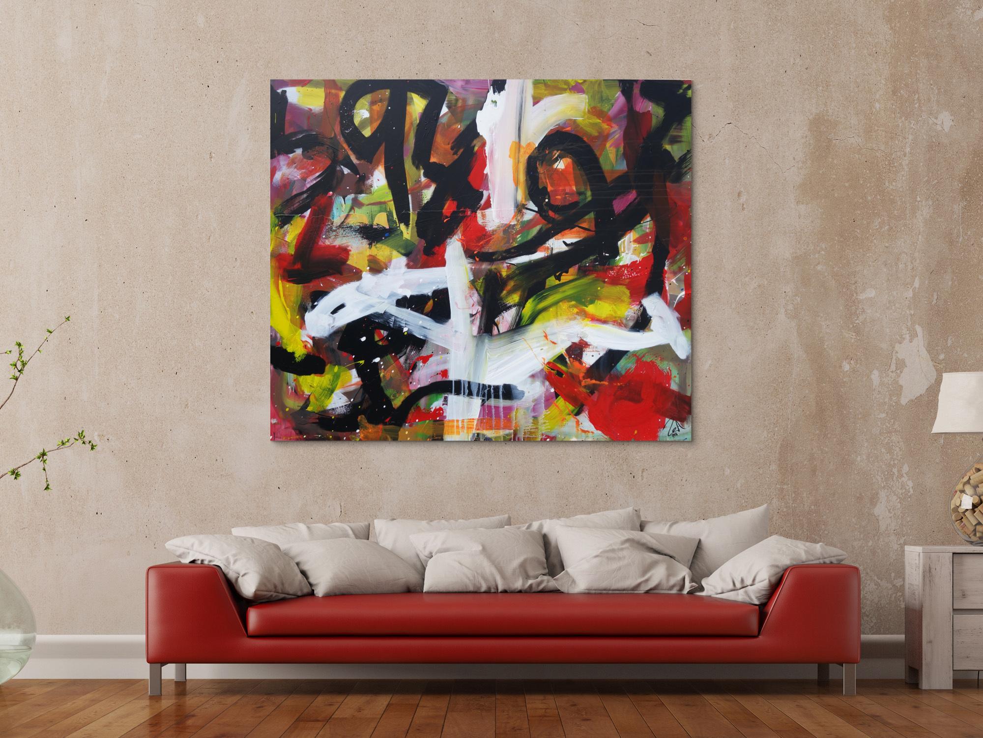 Modernes Gemälde abstrakter Expressionismus Informel handgemalt auf Leinwand Unikat