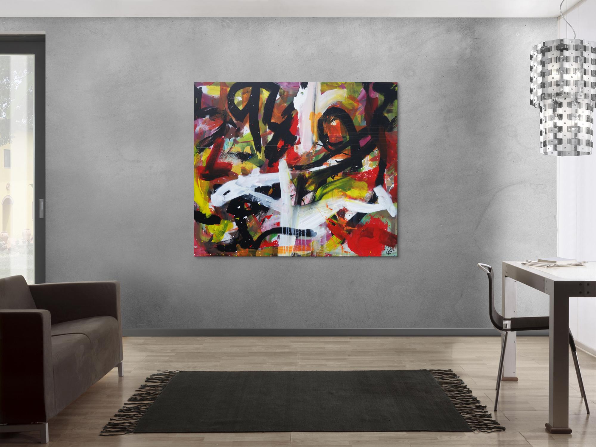 Modernes Gemälde abstrakter Expressionismus Informel handgemalt auf Leinwand Unikat