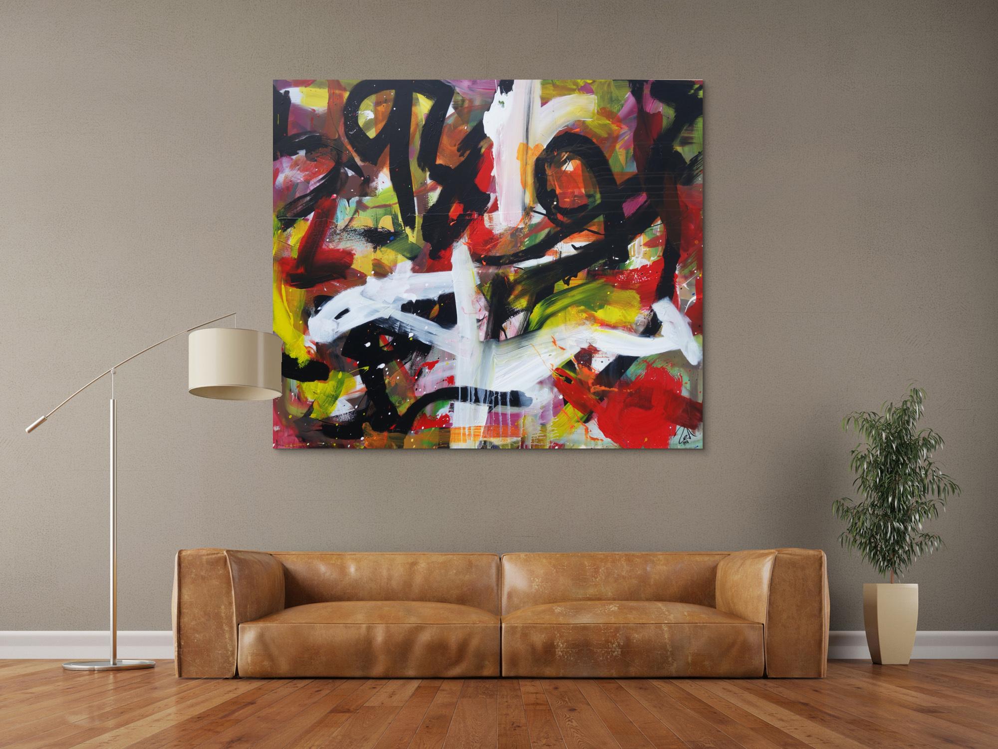 Modernes Gemälde abstrakter Expressionismus Informel handgemalt auf Leinwand Unikat