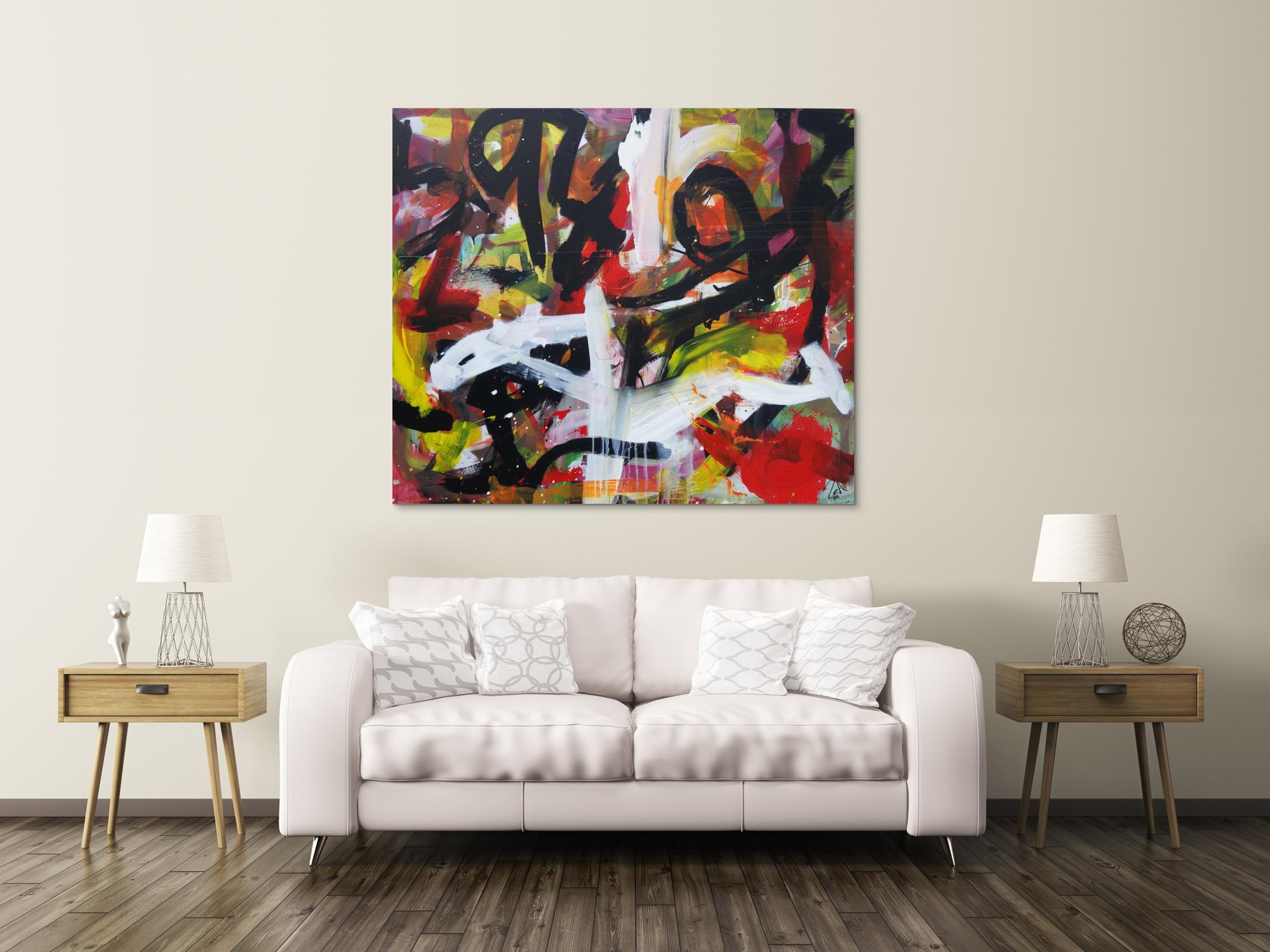 Modernes Gemälde abstrakter Expressionismus Informel handgemalt auf Leinwand Unikat