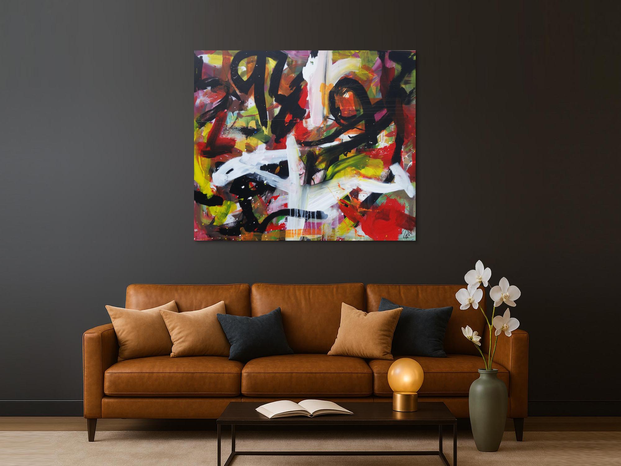 Modernes Gemälde abstrakter Expressionismus Informel handgemalt auf Leinwand Unikat