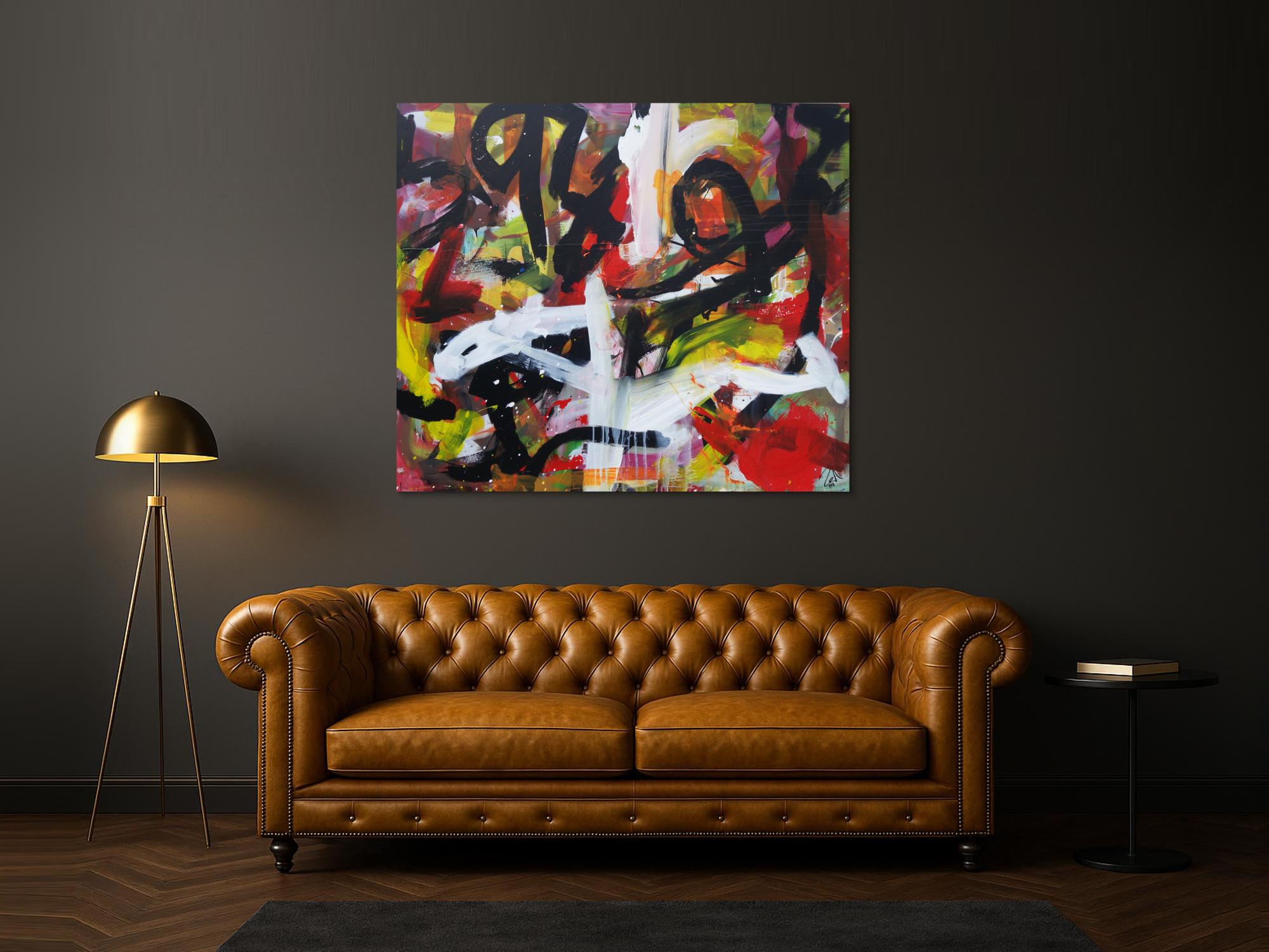 Modernes Gemälde abstrakter Expressionismus Informel handgemalt auf Leinwand Unikat