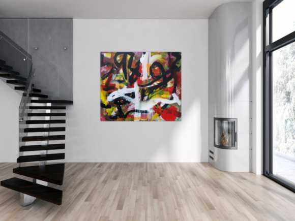Modernes Gemälde abstrakter Expressionismus Informel handgemalt auf Leinwand Unikat