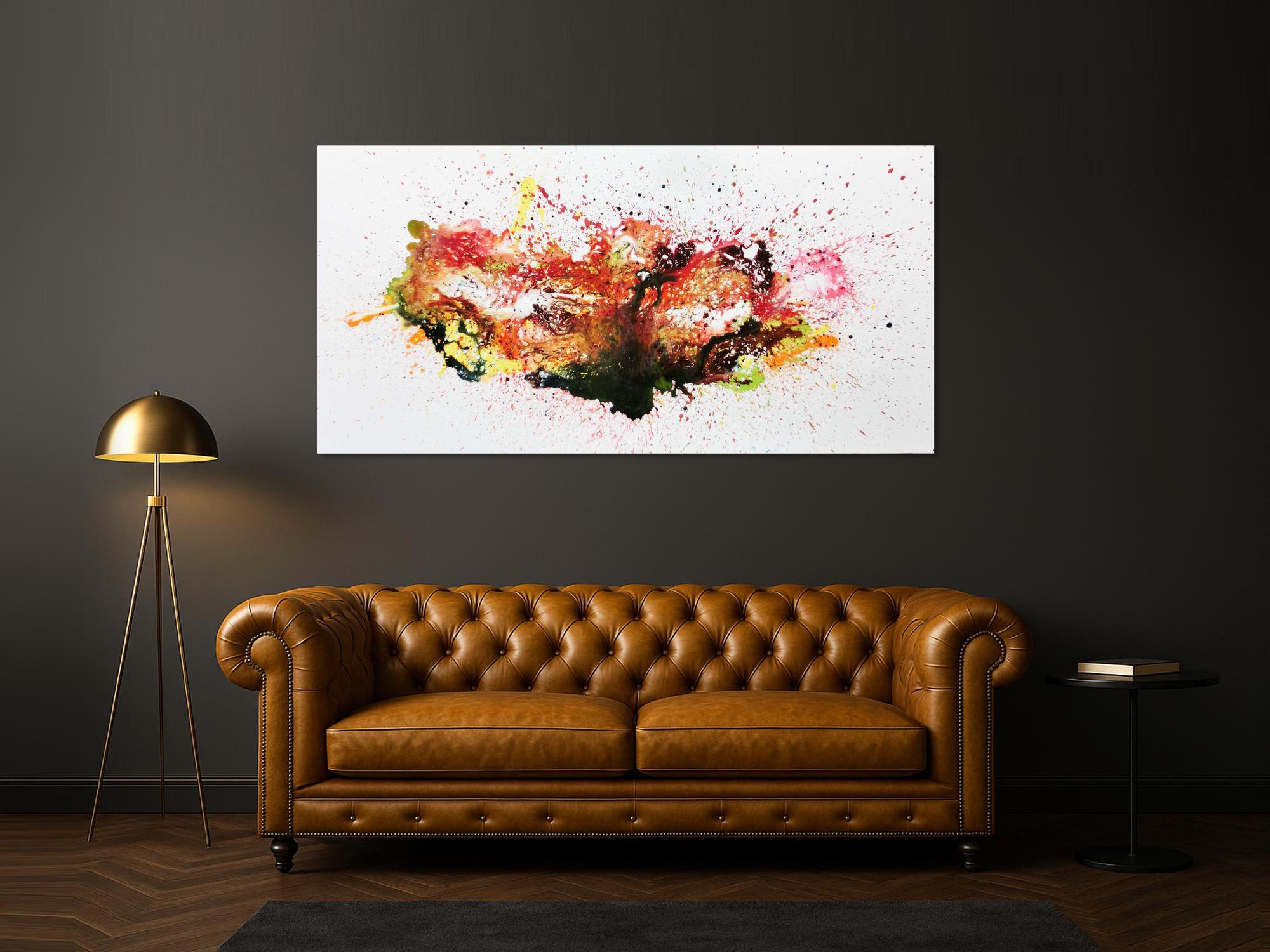 Abstraktes Bild Fleck bunt modern