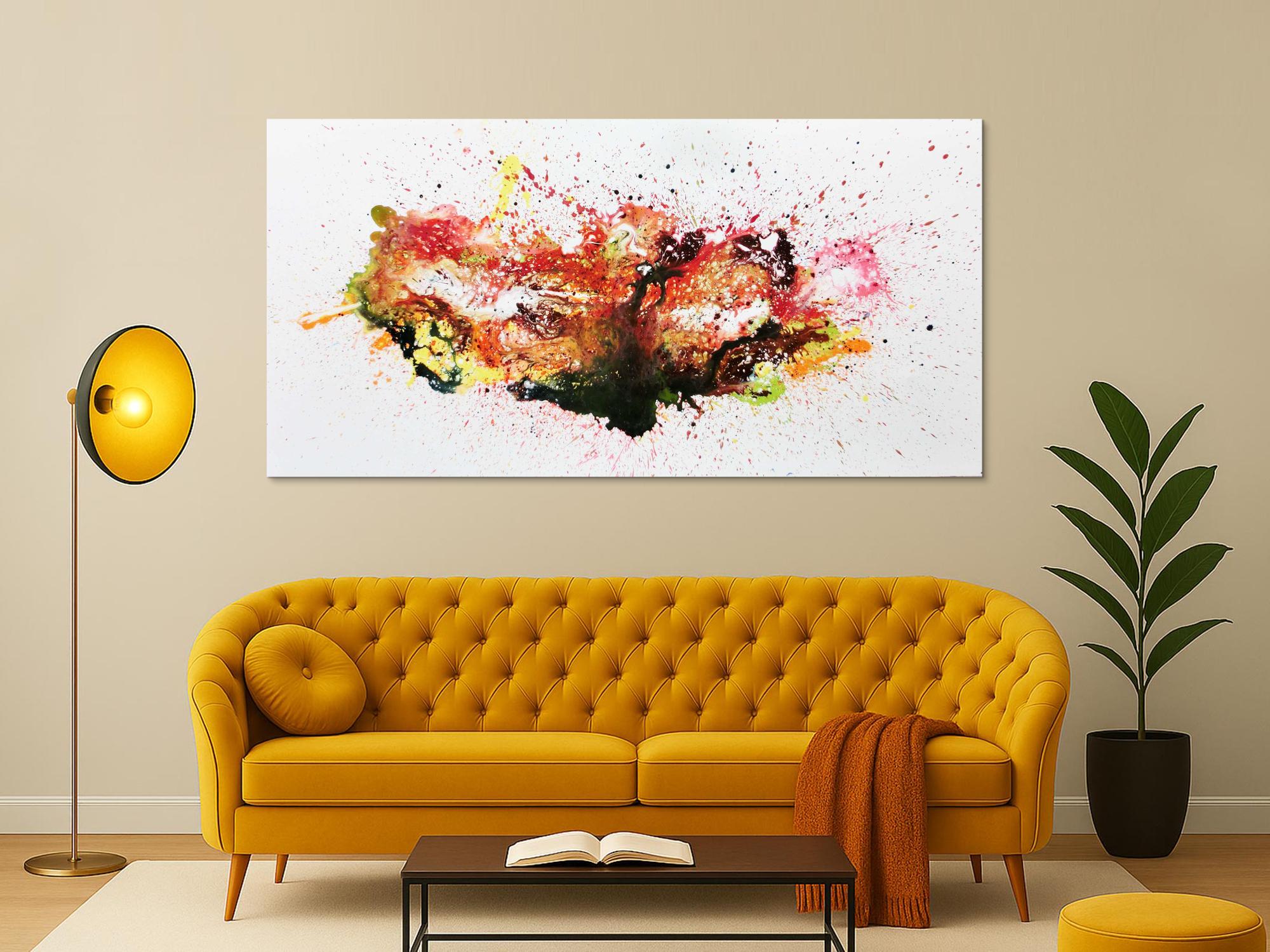 Abstraktes Bild Fleck bunt modern