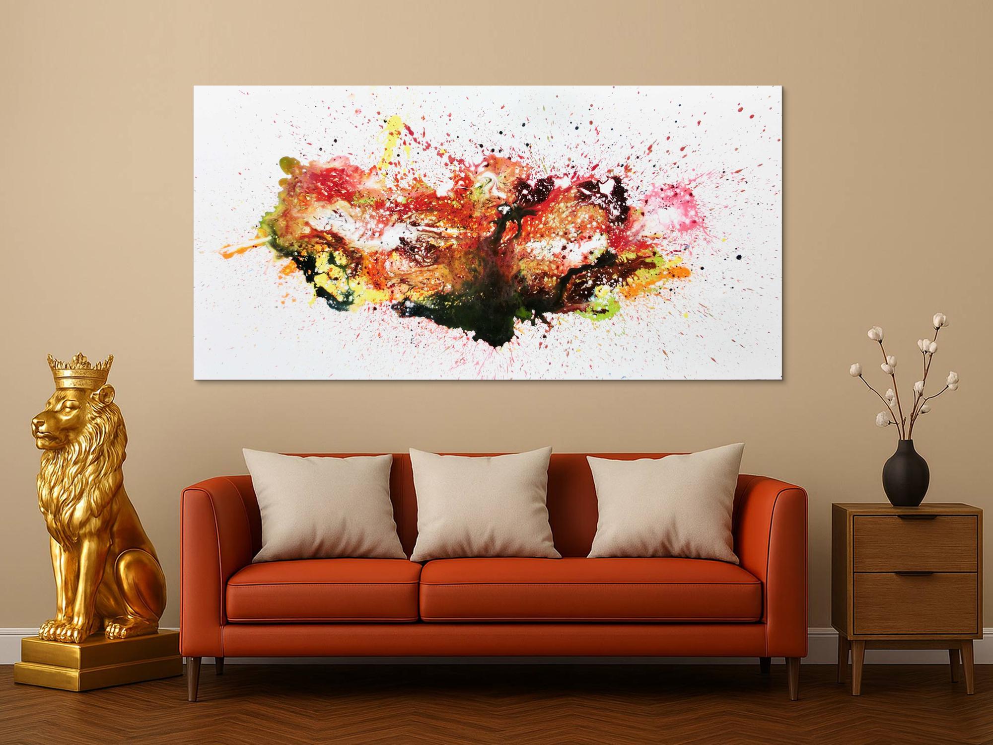 Abstraktes Bild Fleck bunt modern