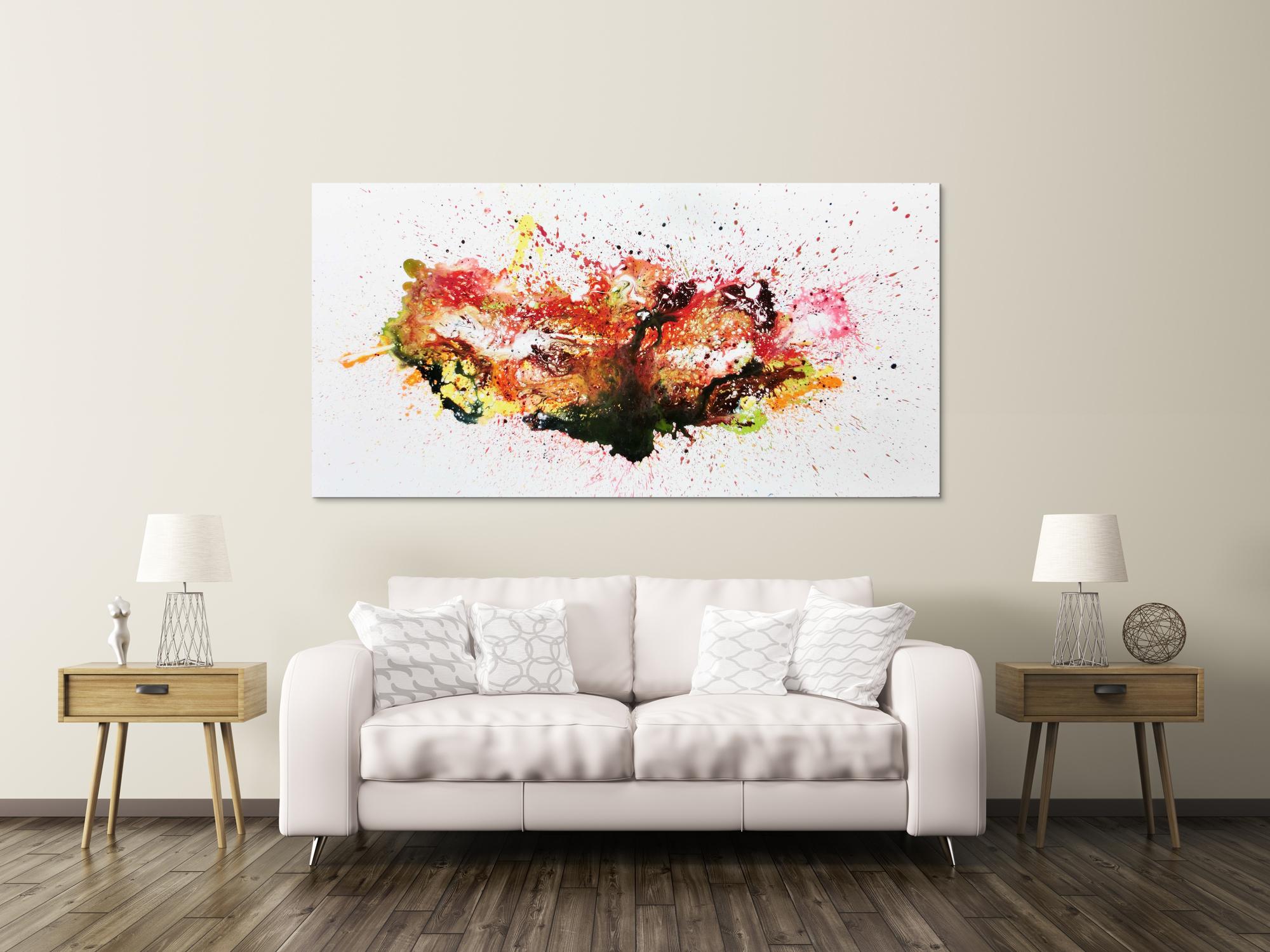 Abstraktes Bild Fleck bunt modern