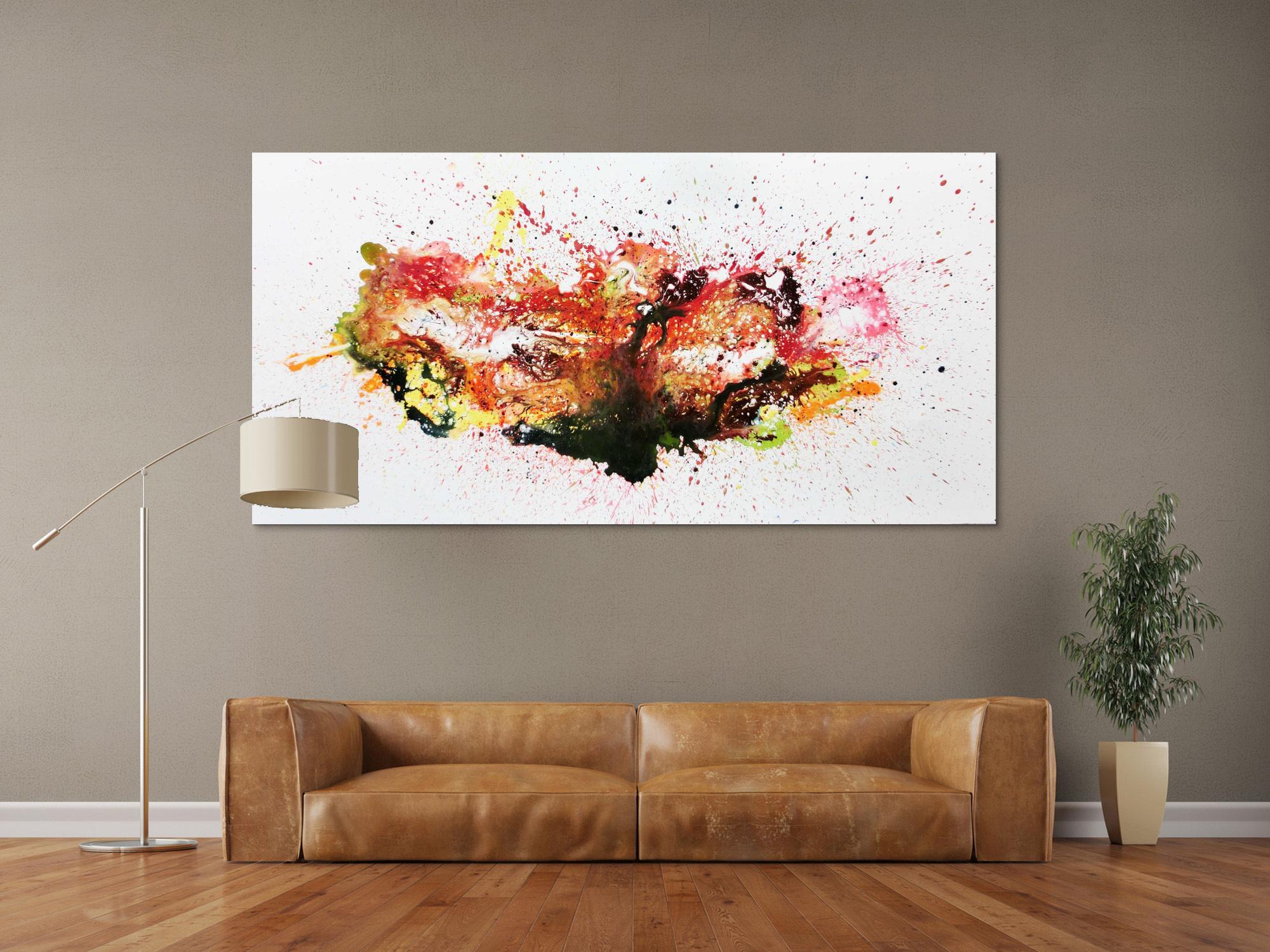 Abstraktes Bild Fleck bunt modern