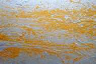 Detailaufnahme Abstraktes Acrylbild gold und silber Action Painting expressionistisch modern