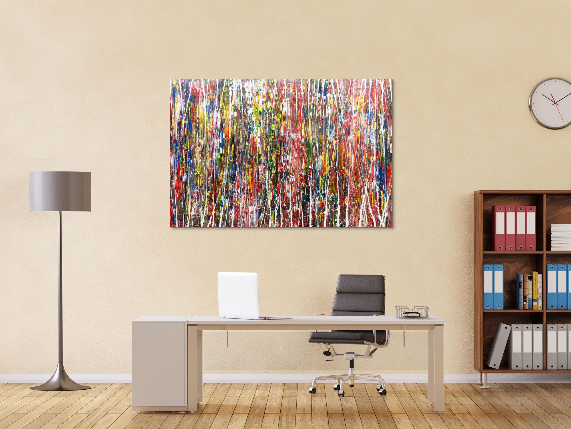 Buntes Acrylbild abstrakt und modern