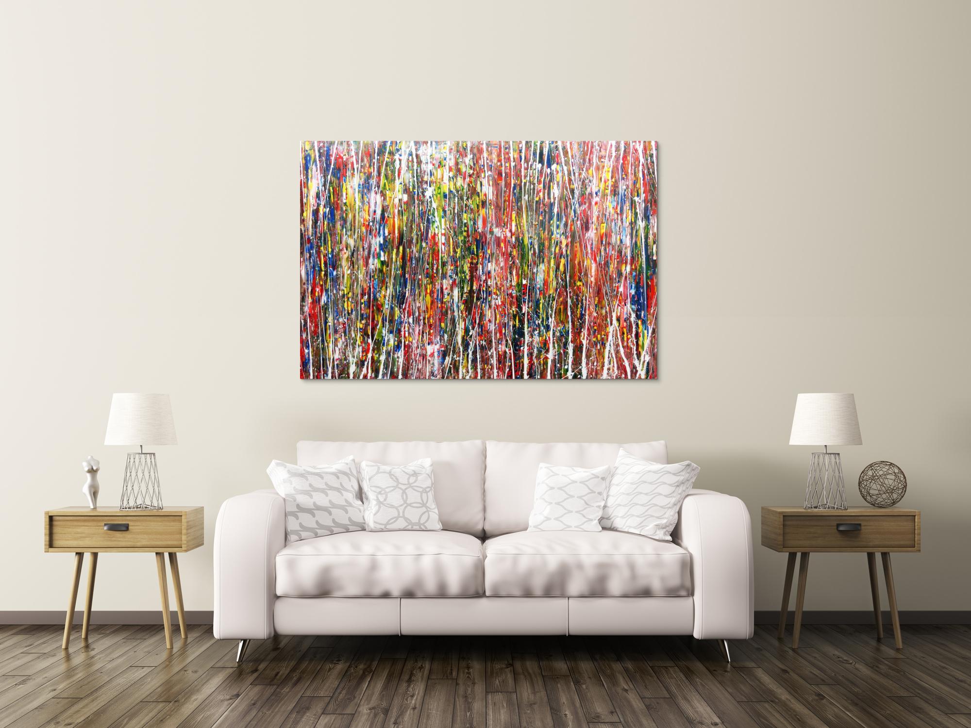 Buntes Acrylbild abstrakt und modern