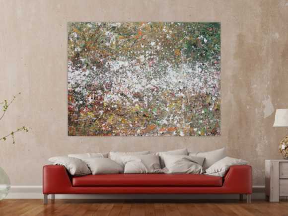 Abstraktes Acrylbild Action Painting zeitgenössisch modern expressionistisch