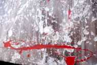 Detailaufnahme Abstraktes Acrylbild Action Painting und Spachteltechnik modern expressionistisch