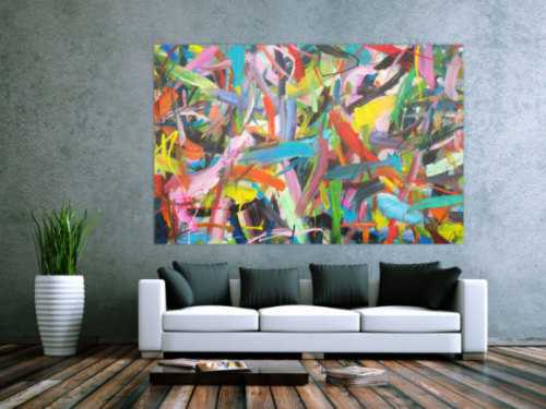 Abstraktes Acrylbild modernes Gemälde expressionistisch zeitgenössisch informel Modern Art
