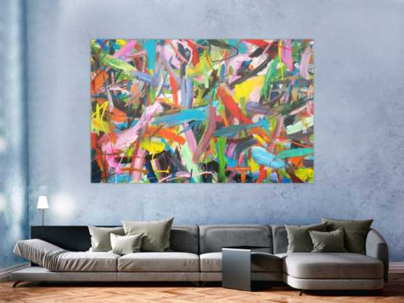 Abstraktes Acrylbild modernes Gemälde expressionistisch zeitgenössisch informel Modern Art