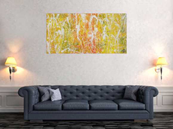 Abstraktes Acrylbild sehr modern zeitgenössisch expressionistisch Action Paiting