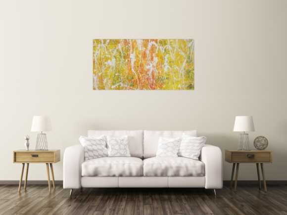 Abstraktes Acrylbild sehr modern zeitgenössisch expressionistisch Action Paiting