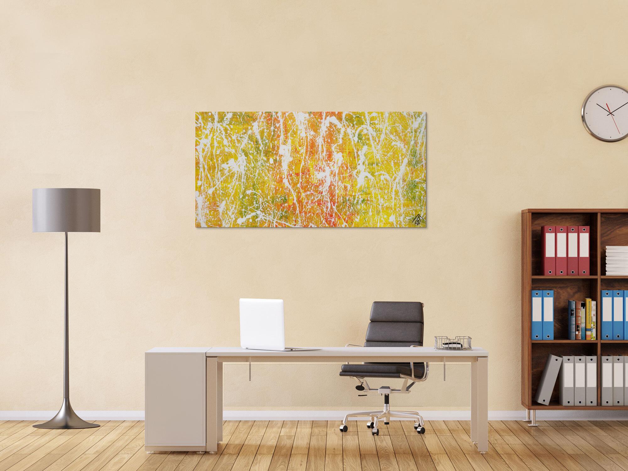 Abstraktes Acrylbild sehr modern zeitgenössisch expressionistisch Action Paiting