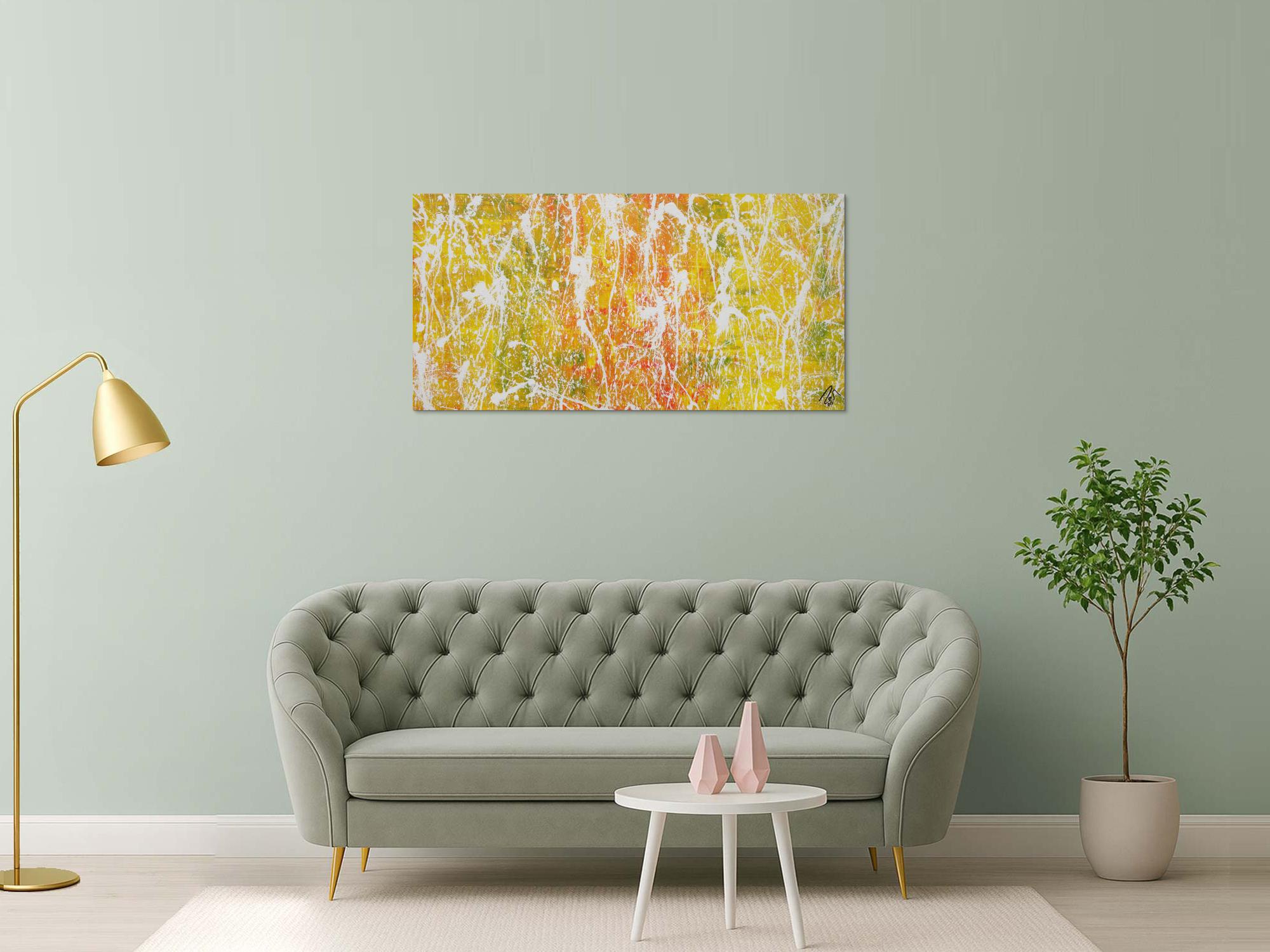 Abstraktes Acrylbild sehr modern zeitgenössisch expressionistisch Action Paiting