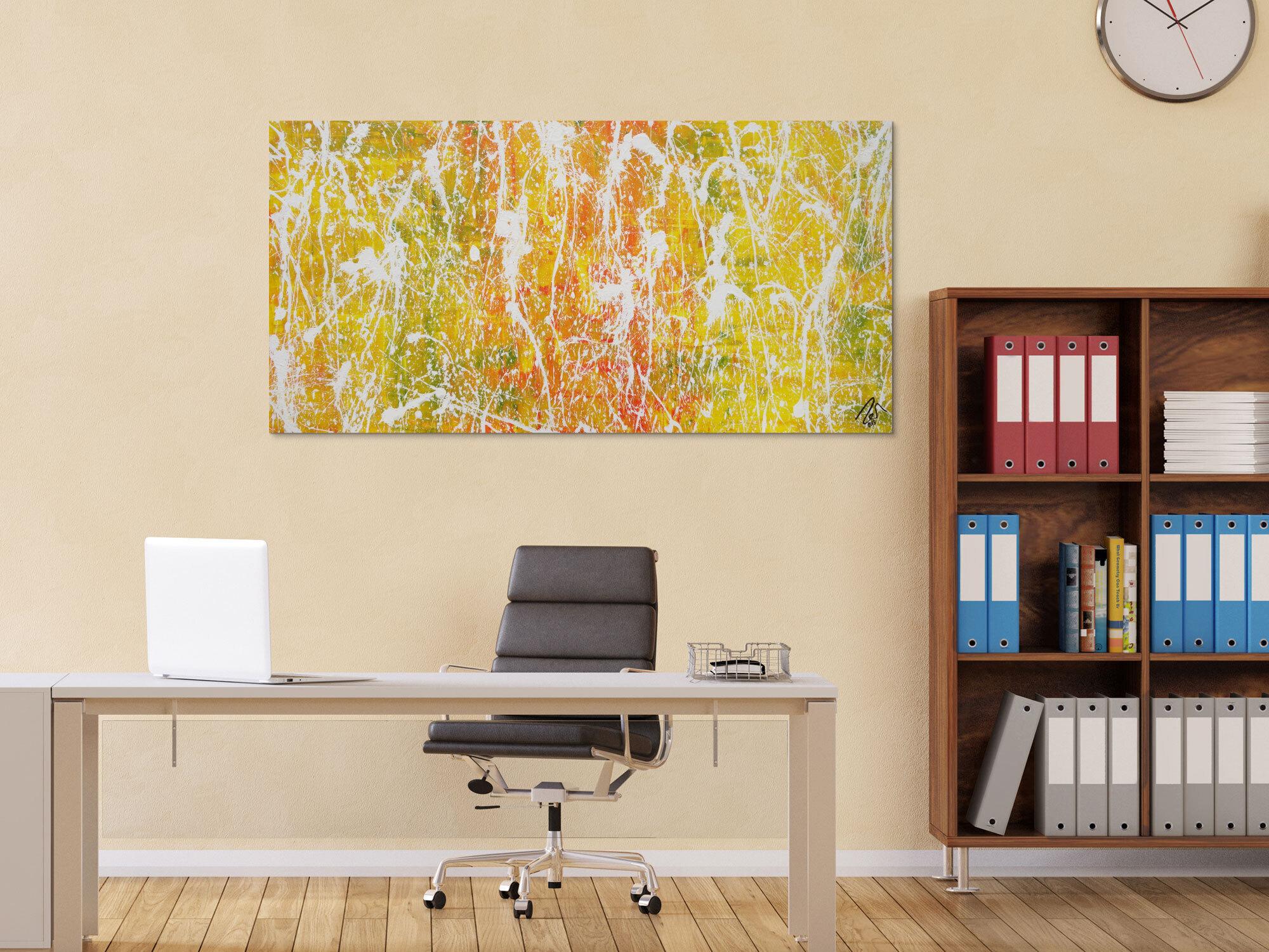 Abstraktes Acrylbild sehr modern zeitgenössisch expressionistisch Action Paiting