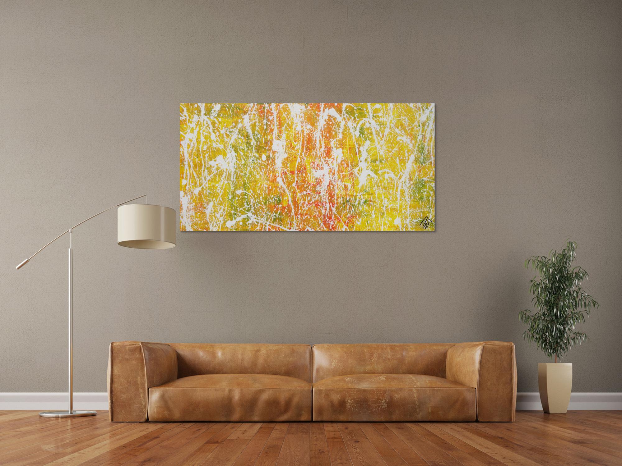 Abstraktes Acrylbild sehr modern zeitgenössisch expressionistisch Action Paiting