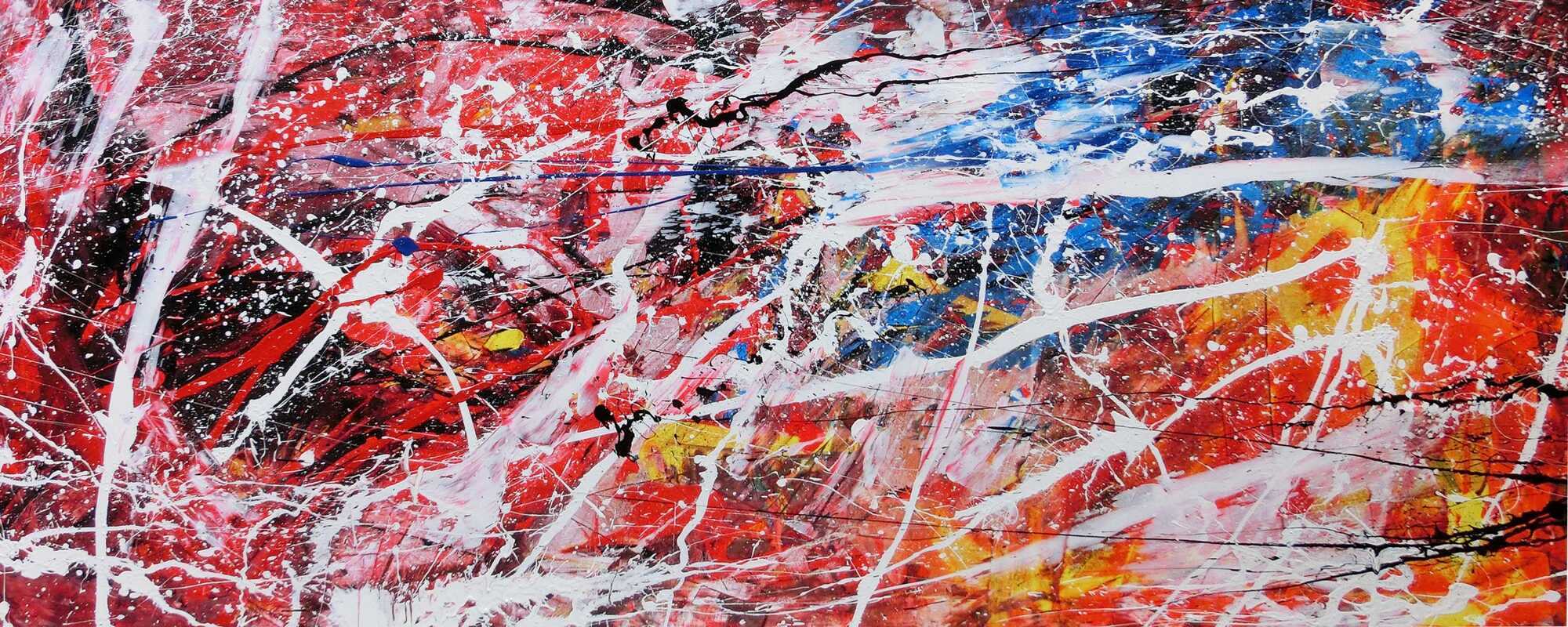 Abstraktes Acrylbild bunt modern