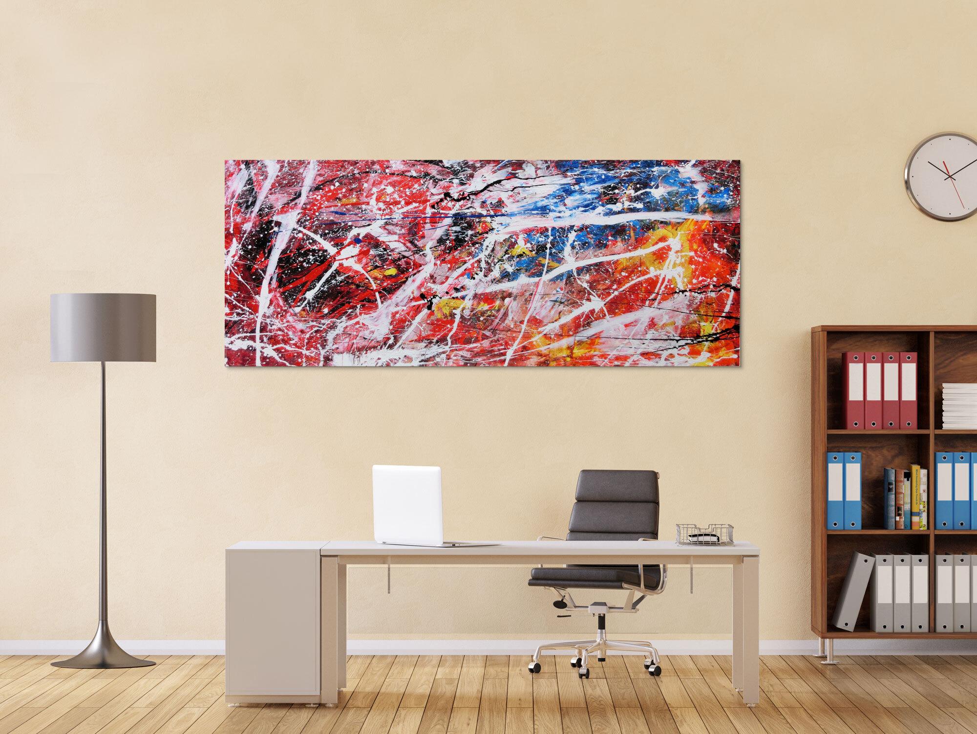 Abstraktes Acrylbild bunt modern