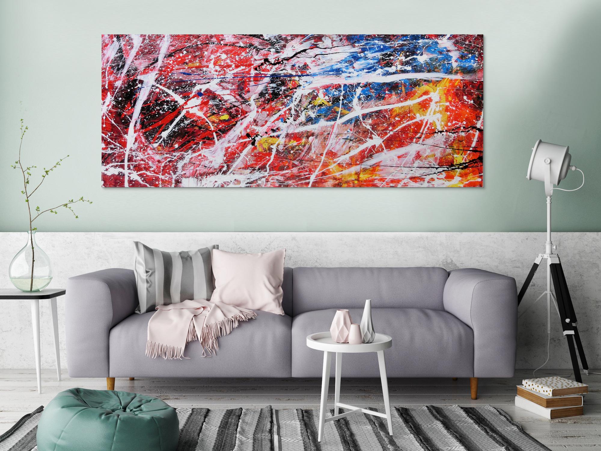 Abstraktes Acrylbild bunt modern