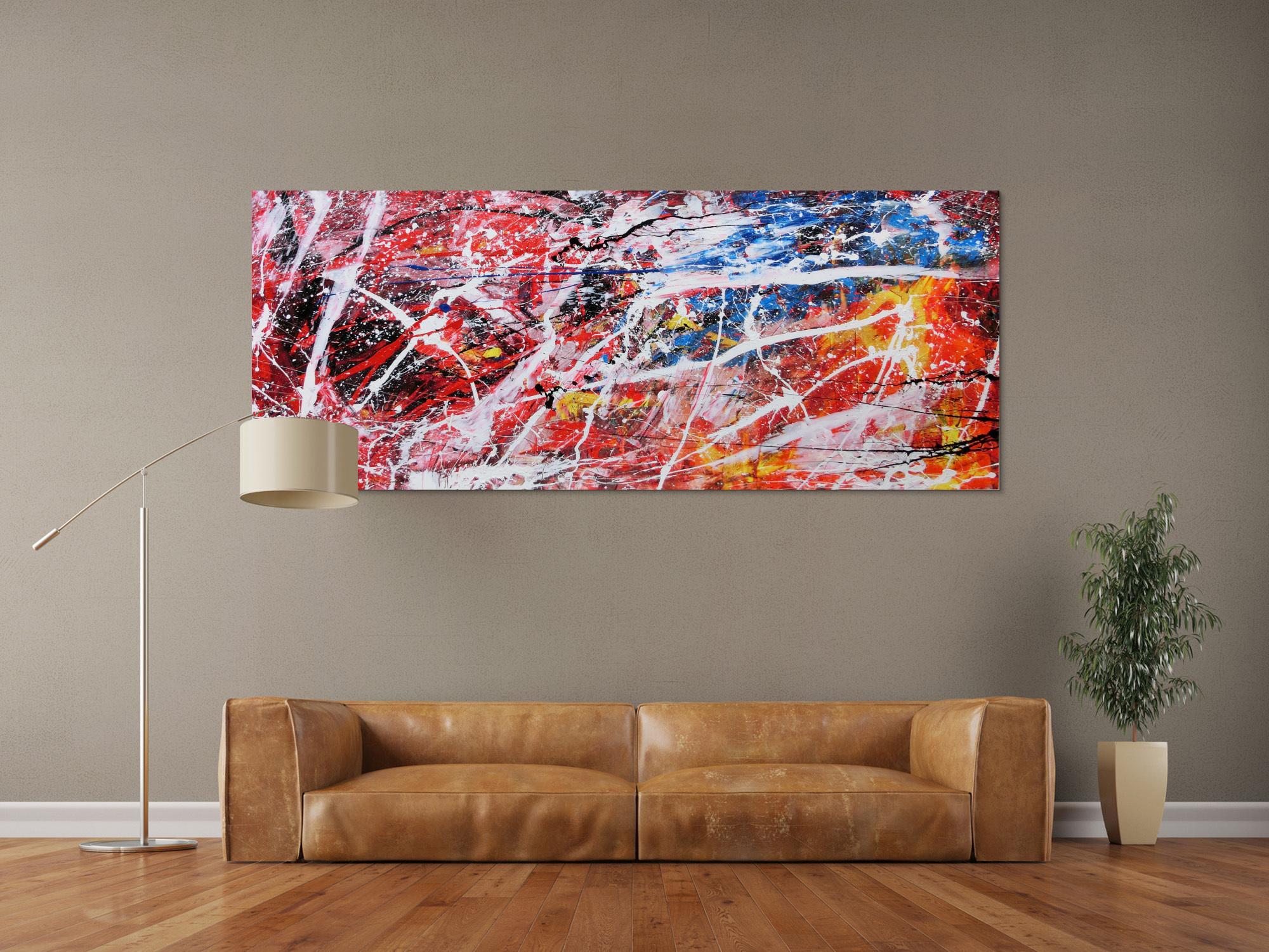 Abstraktes Acrylbild bunt modern