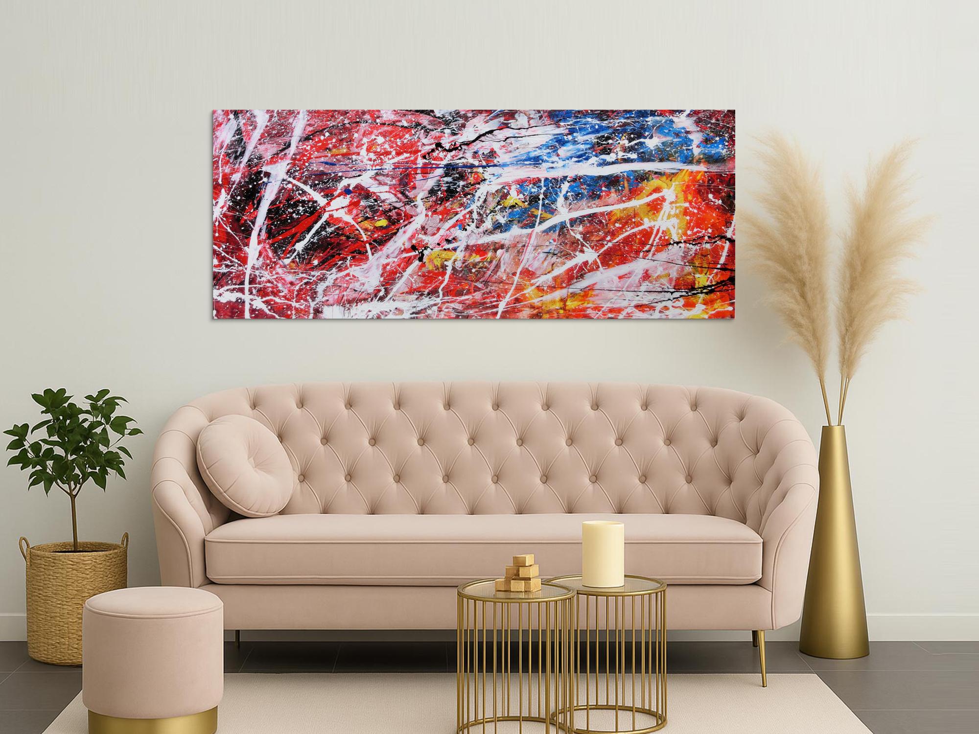 Abstraktes Acrylbild bunt modern