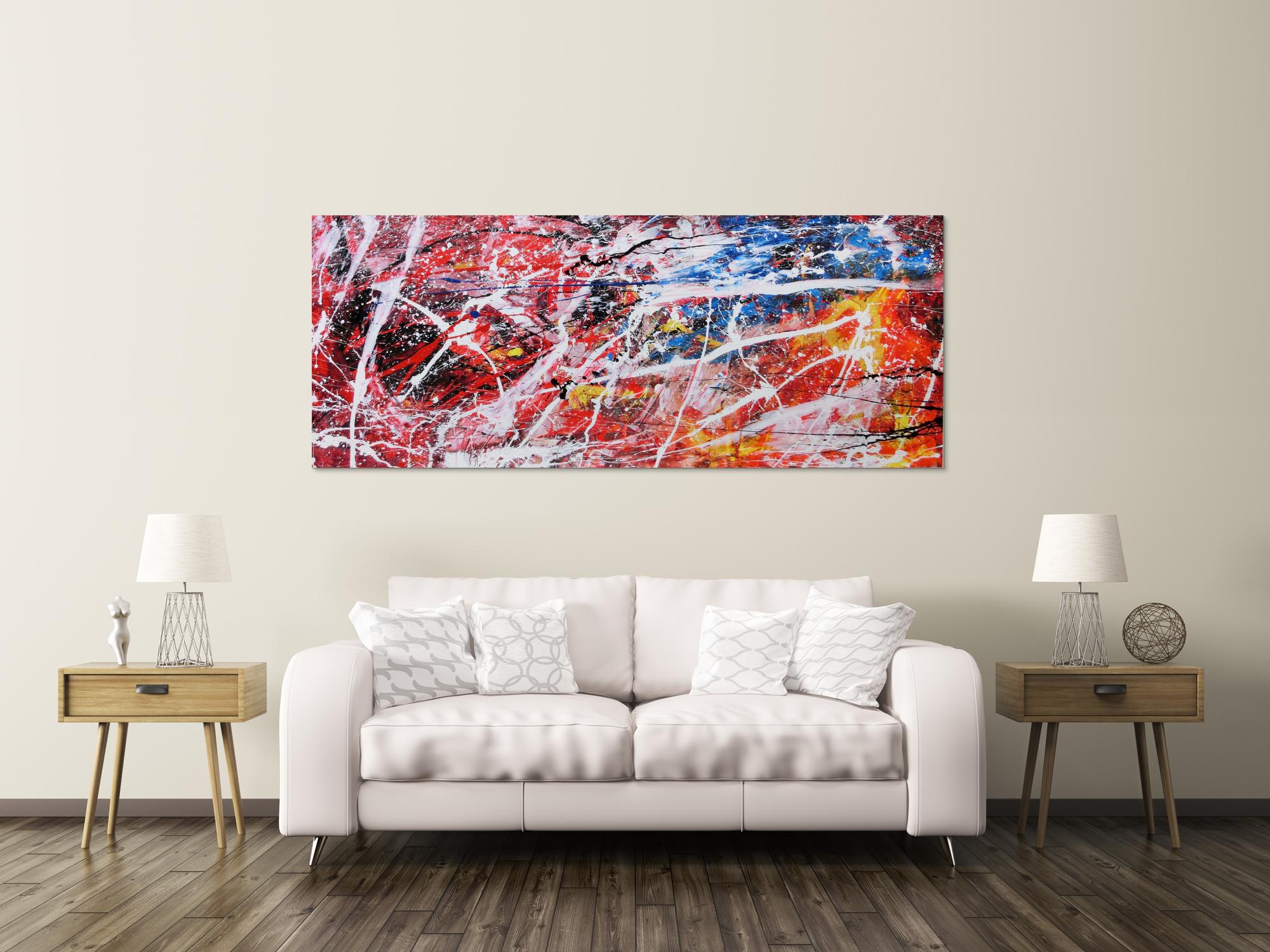 Abstraktes Acrylbild bunt modern