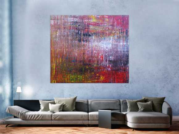 Abstraktes Acrylbild zeitgenössisch expressionistisch Spachteltechnik sehr modernes Gemälde