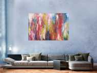 Abstraktes Acrylbild bunt zeitgenössisch expressionistisch handgemaltes Gemälde