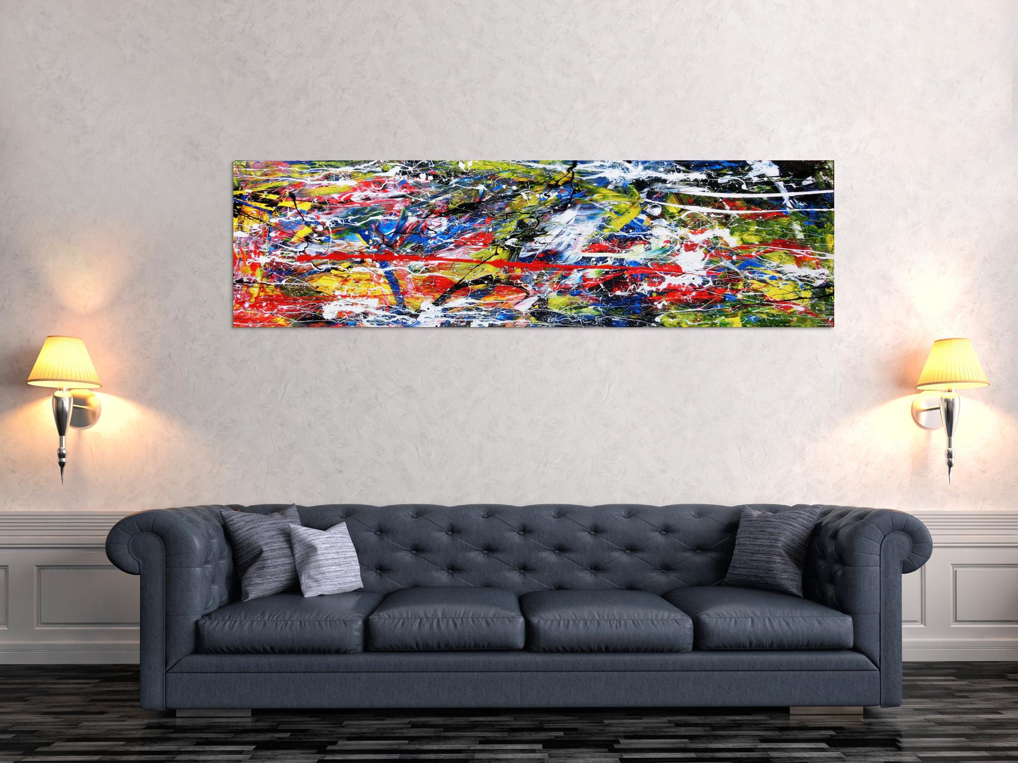 Abstraktes Acrylbild bunt modern