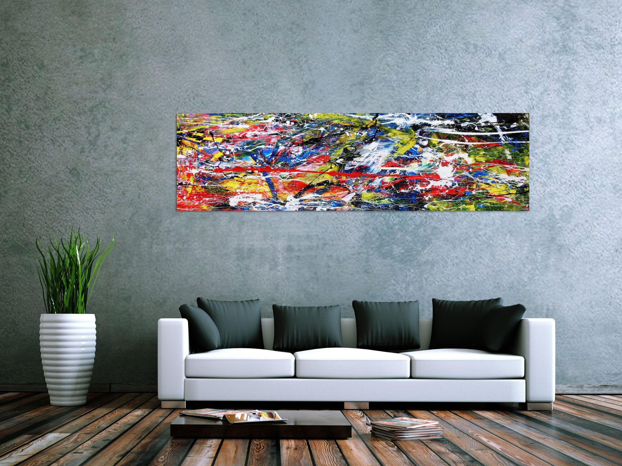 Abstraktes Acrylbild bunt modern