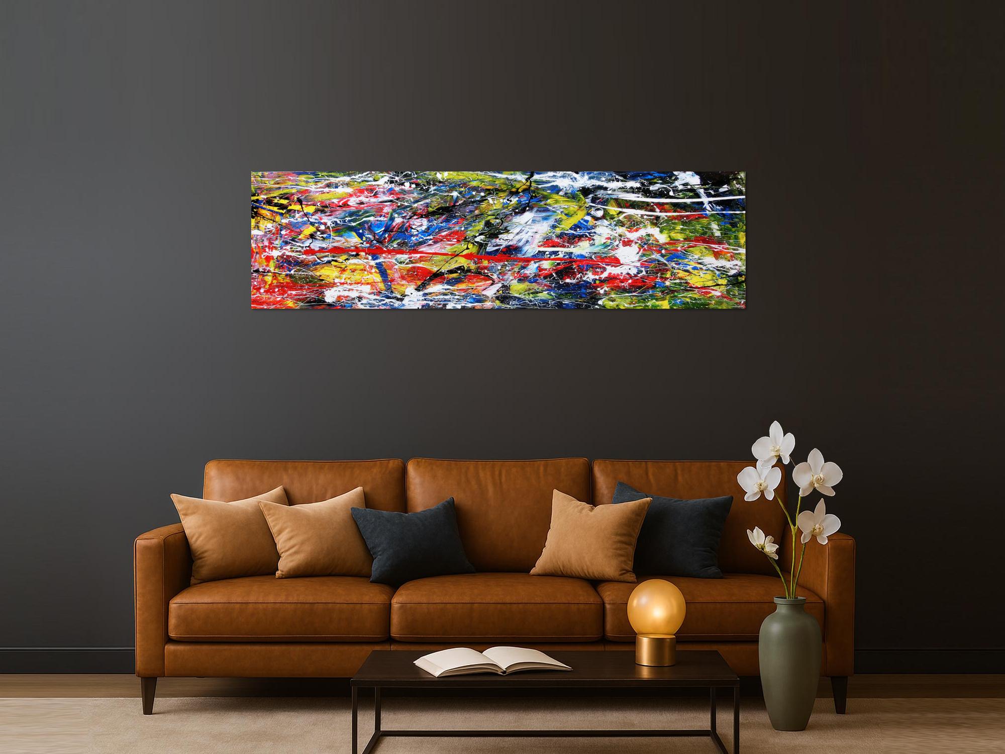 Abstraktes Acrylbild bunt modern