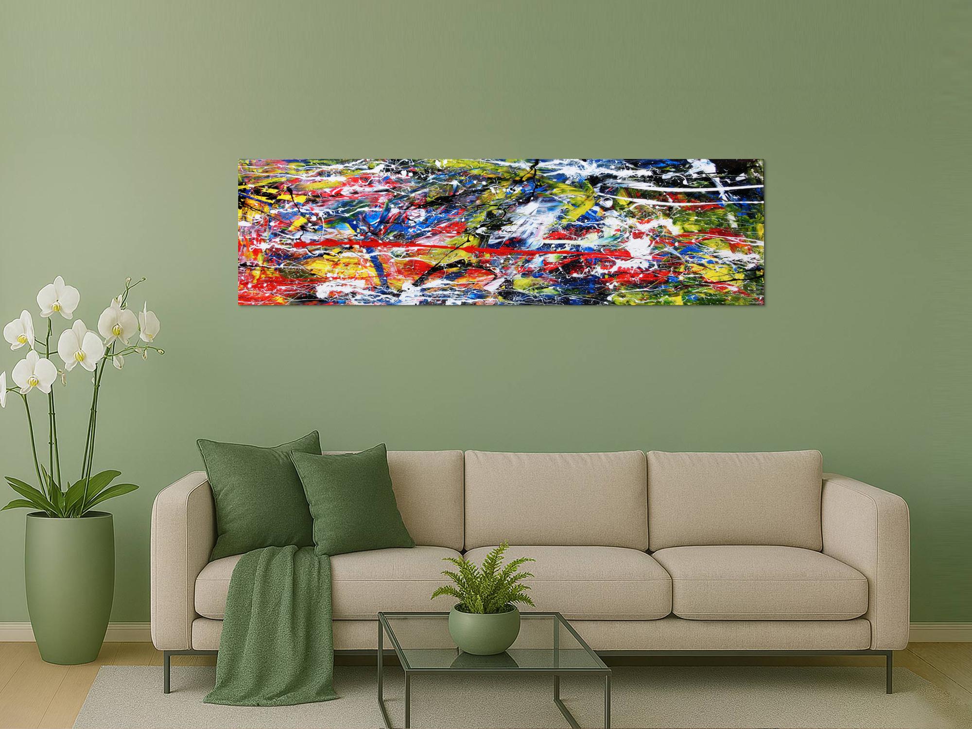 Abstraktes Acrylbild bunt modern