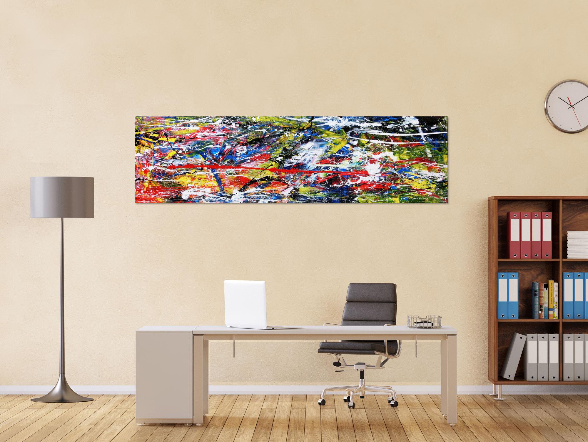 Abstraktes Acrylbild bunt modern