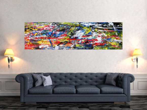 Abstraktes Acrylbild bunt modern