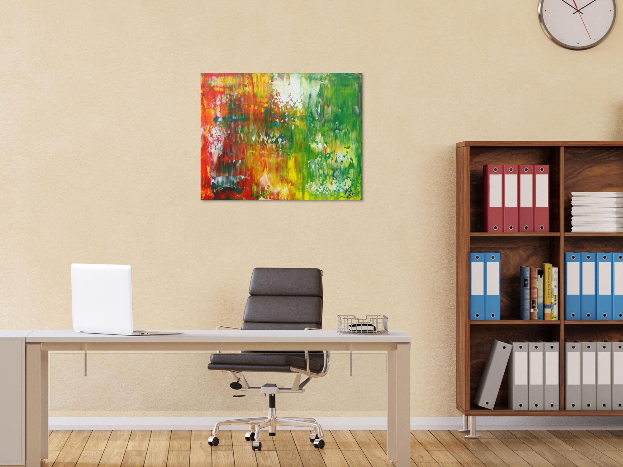 Abstraktes Acrylbild bunt Spachteltechnik Modern Art expressionistisch zeitgenössisch