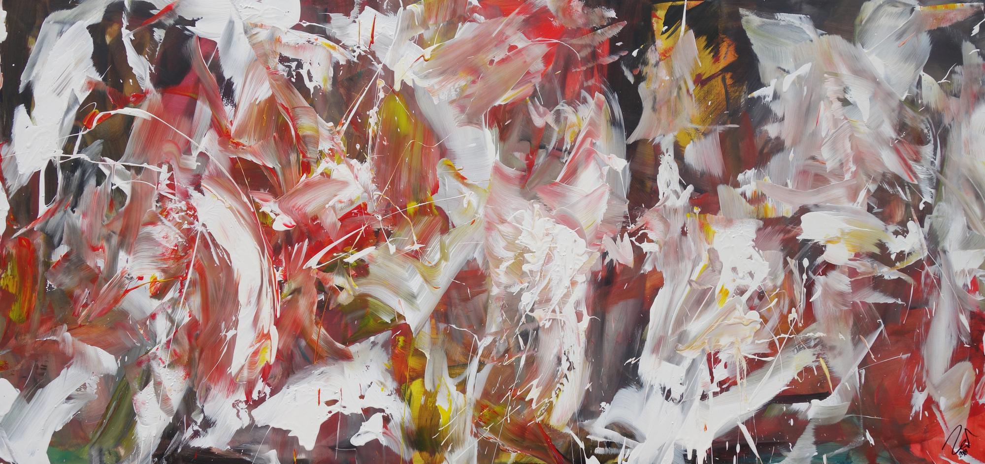 Abstraktes Acrylbild Action Painting Modern Art expressionistisch zeitgenössisch