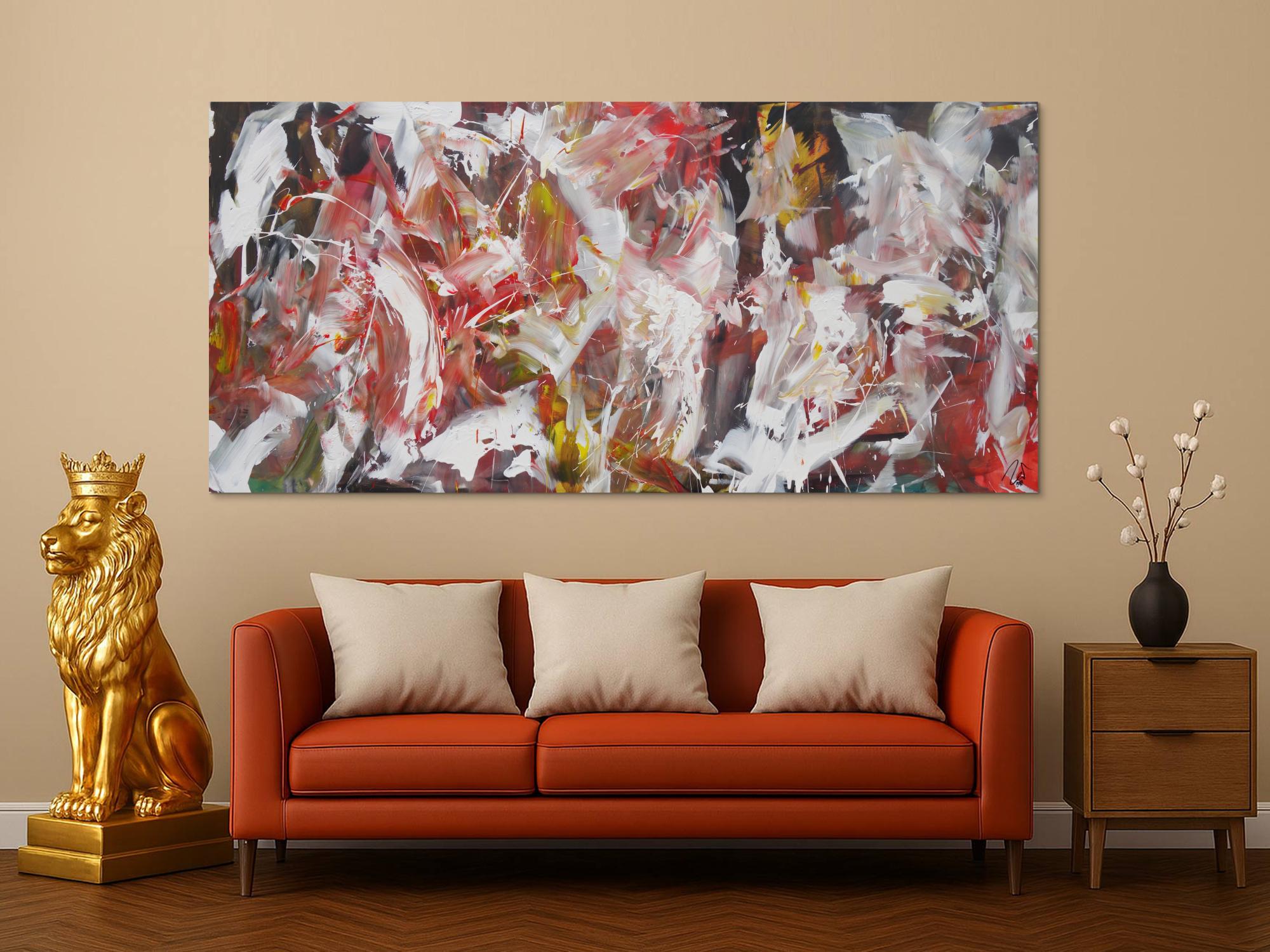 Abstraktes Acrylbild Action Painting Modern Art expressionistisch zeitgenössisch