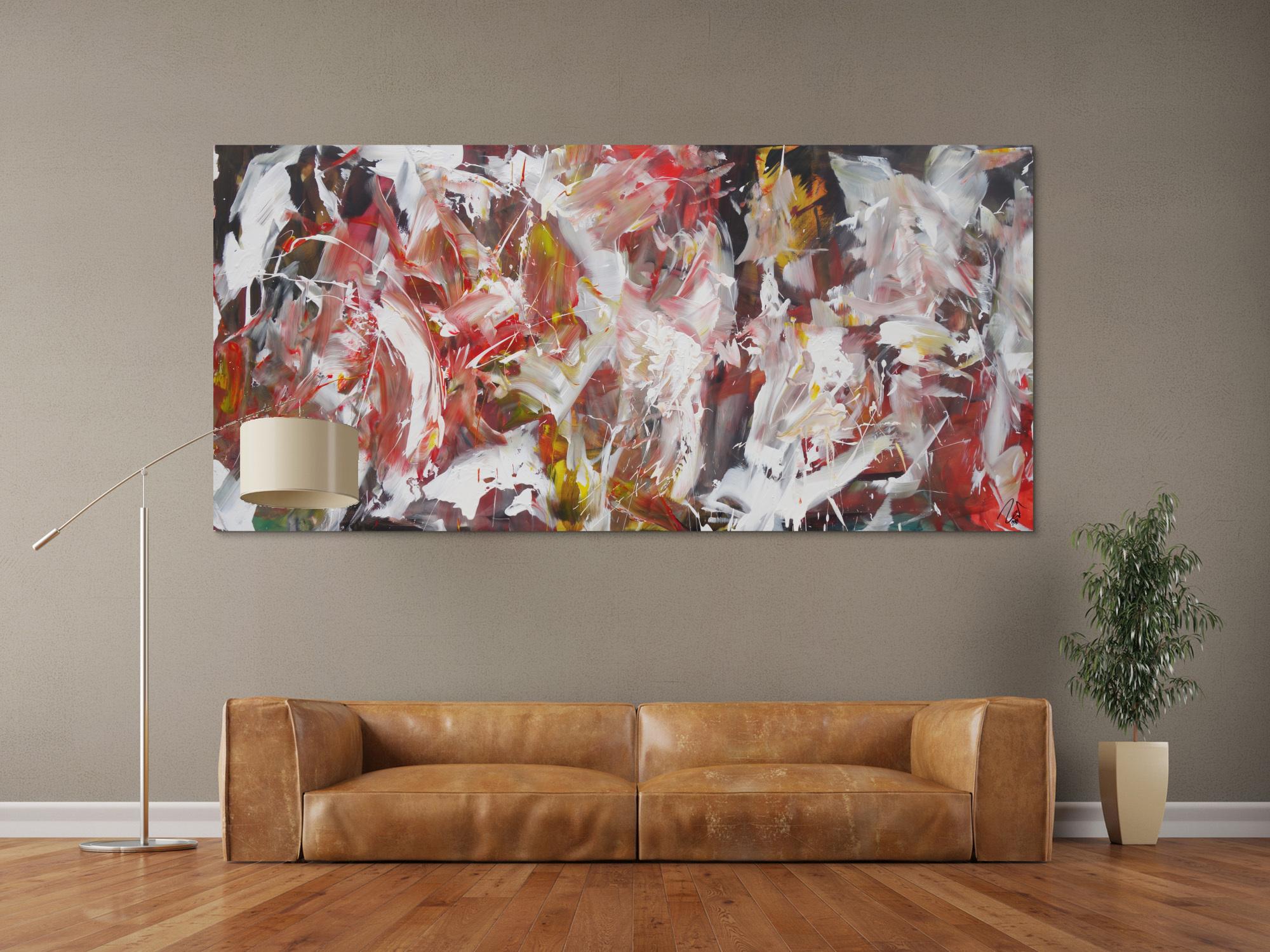 Abstraktes Acrylbild Action Painting Modern Art expressionistisch zeitgenössisch