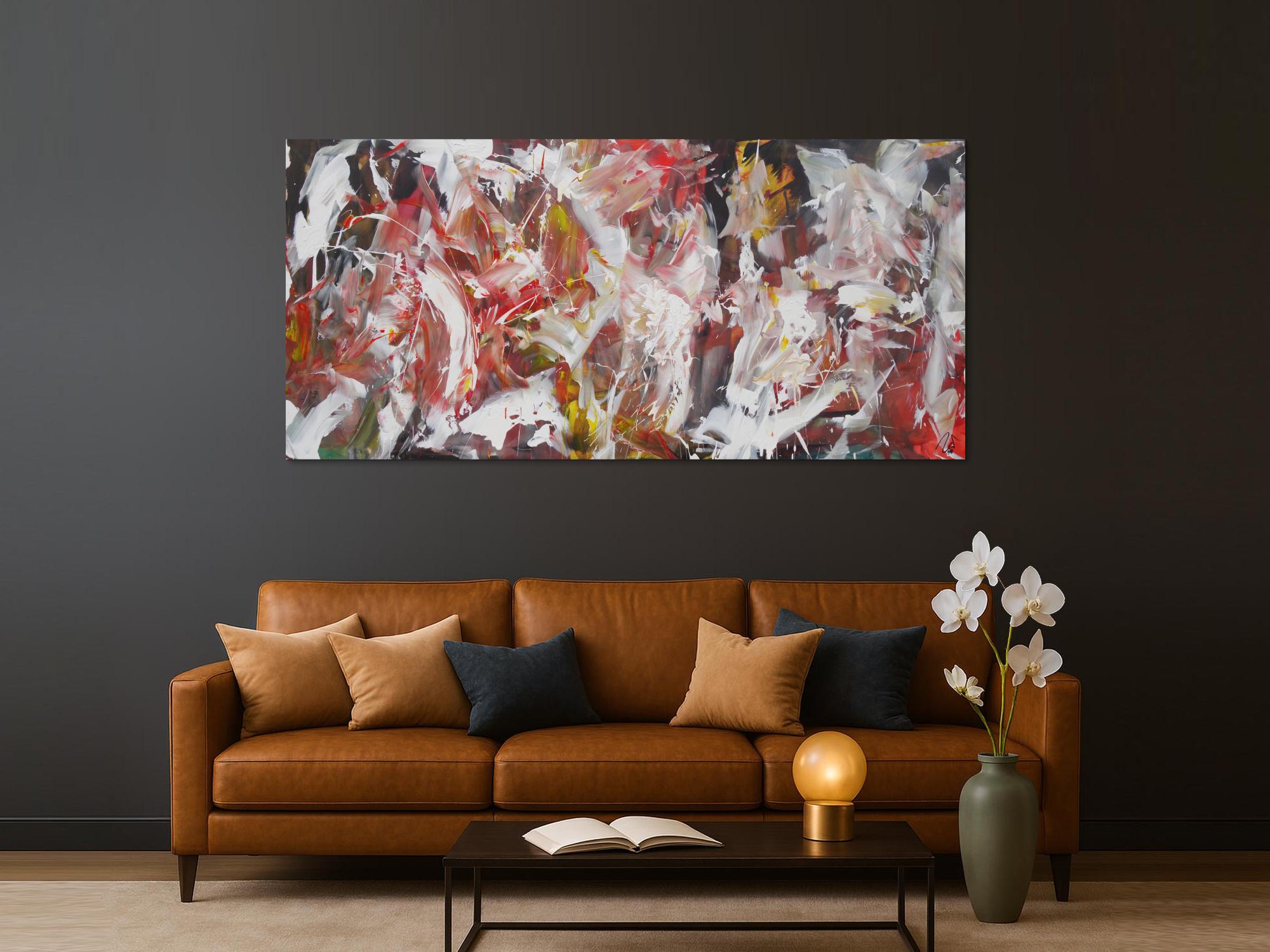 Abstraktes Acrylbild Action Painting Modern Art expressionistisch zeitgenössisch